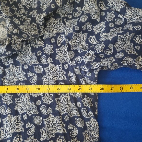 Daniel Cremieux Collection Blue & White Floral Button Down Shirt Mens Sz XL - Picture 8 of 8